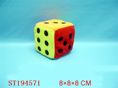 3英寸彩色布骰加铃 - ST194571