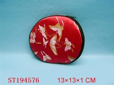 绣花布圆形荷包 - ST194576