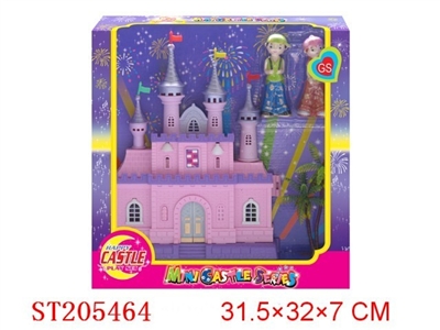 粉红色城堡带灯光音乐 - ST205464