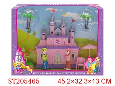 粉红色城堡带灯光音乐 - ST205465