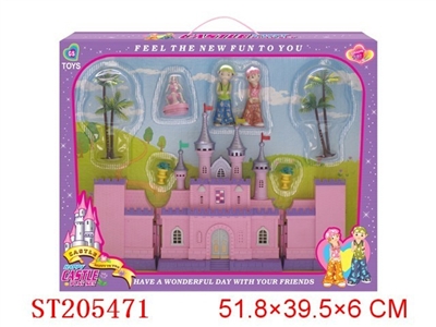 粉红色城堡带灯光音乐 - ST205471