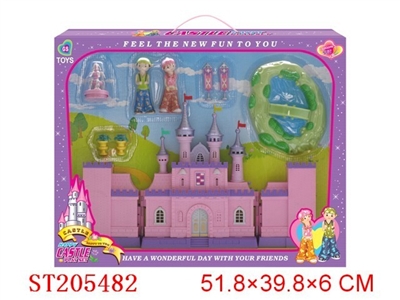 粉红色城堡带灯光音乐 - ST205482