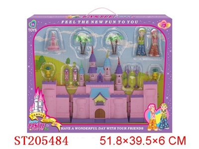 粉红色城堡带灯光音乐 - ST205484