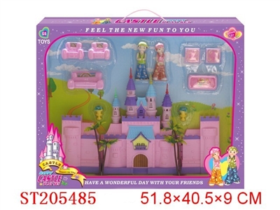 粉红色城堡带灯光音乐 - ST205485