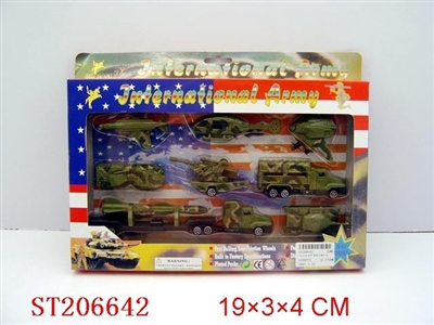 10PCS合金军事组合滑行车 - ST206642