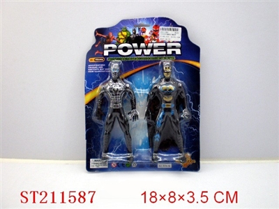 SPIDERMAN AND BATMAN WITH LIGHT (2PCS) - ST211587