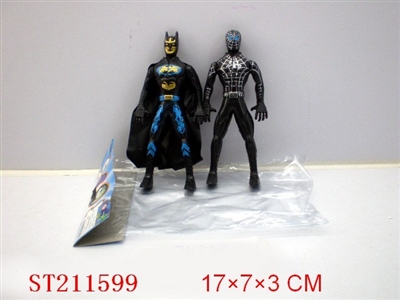 SPIDERMAN AND BATMAN WITH LIGHT (2PCS) - ST211599