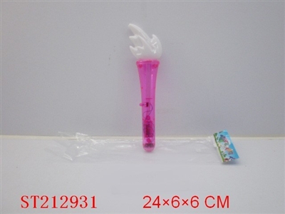 FALSH TORCH WITHSTLE WITH 7COLORS MUSIC (2STYLES 3 COLORS ASSORTED) - ST212931