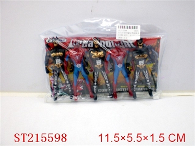 BAT MAN AND SPIDER MAN W/LIGTH(5PCS 2 COLORS ASST) - ST215598