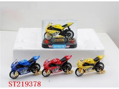 DIE-CAST METAL MOTORBIKE MODEL WITH LIGHT ANS MUSIC （BATTRTY）RED，BLUE，YELLOW - ST219378