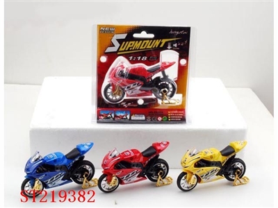 DIE-CAST METAL MOTORBIKE MODEL WITH  MUSIC （BATTRTY）RED，BLUE，YELLOW - ST219382