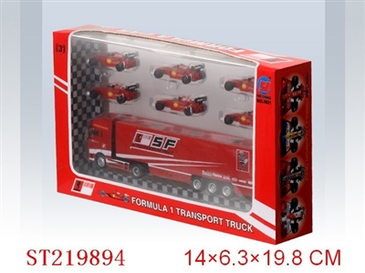 1只法拉利货柜车加6只1:63方程车 - ST219894