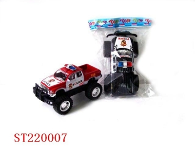 越野镀座皮卡警车(红、黑混装) - ST220007