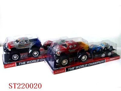 惯性越野火纹皮卡拖板车 - ST220020