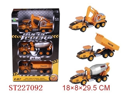 DIE-CAST PULL BACK ENGINEERING TRUCK - ST227092