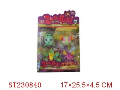 4pcs 3.8cm zoobles playset - ST230840