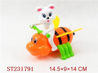 拉线蜜蜂坐小白兔（3色混装） - ST231791