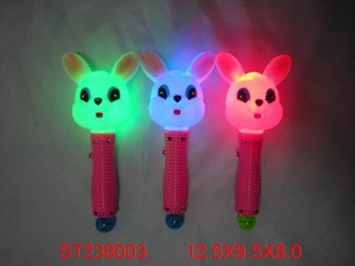 兔棒带灯光音乐,包4粒钮扣电池 - ST238003