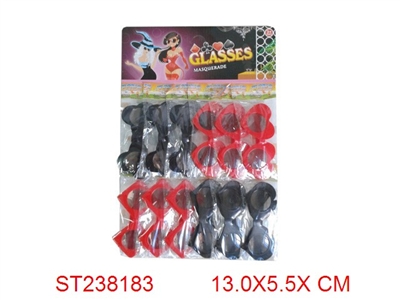仿真扑克眼镜（12只/板，2色混装） - ST238183