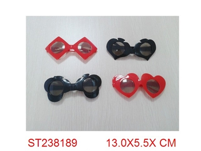 仿真扑克眼镜（1只/袋，2色混装） - ST238189
