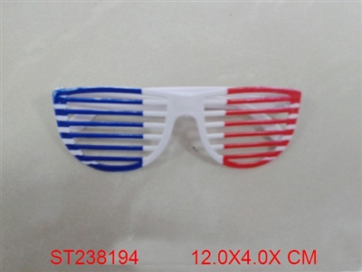 法国国旗眼镜（1只/袋，1色） - ST238194
