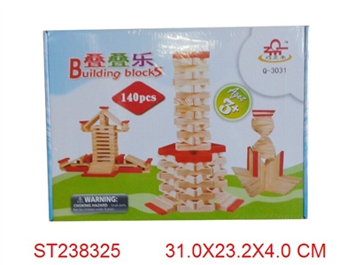 叠叠乐木制积木（140pcs） - ST238325