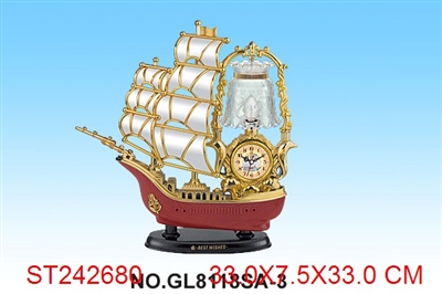 帆船台灯钟 - ST242680
