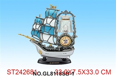 帆船台灯钟 - ST242681