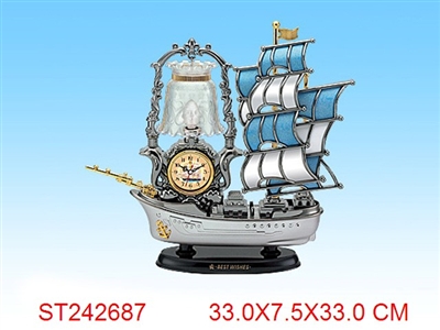 帆船台灯钟 - ST242687