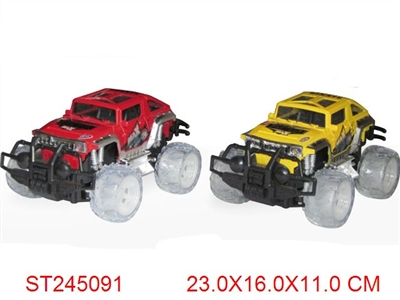 1：18四通灯光遥控越野车（红黄蓝3色混装） - ST245091