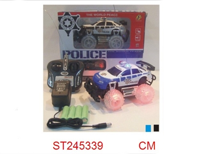 1:24四通越野警车系列明轮带闪灯、带警声、包电 - ST245339