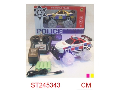 1:24四通越野警车系列明轮带闪灯、带警声、包电 - ST245343