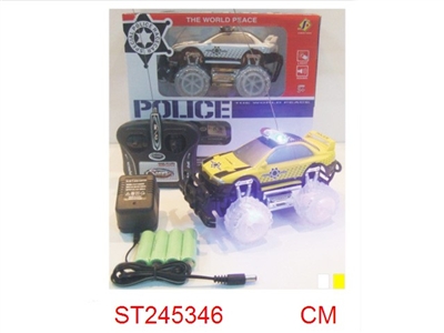1:24四通越野警车系列明轮带闪灯、带警声、包电 - ST245346