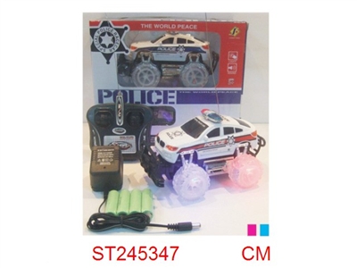 1:24四通越野警车系列明轮带闪灯、带警声、包电 - ST245347
