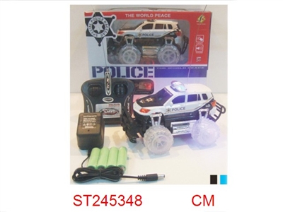 1:24四通越野警车系列明轮带闪灯、带警声、包电 - ST245348