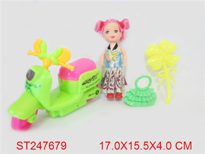 FREE WHEEL MOTORCYCLE WITH DOLL - ST247679