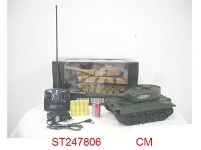 四通遥控音乐灯光坦克（配充电器+电池） - ST247806