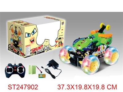 R/C STUNT ROLLING CAR WITH LIGHT & MUSIC - ST247902