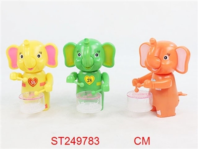 WIND UP ELEPHANT WITH DRUM CANDY TOY (MIXED 3 COLORS) - ST249783