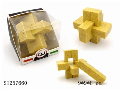 六根孔明锁（木色版） - ST257660