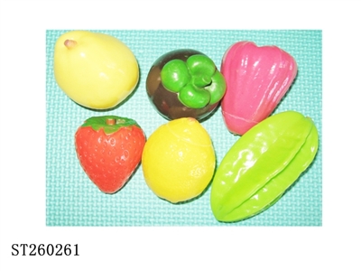 6款哨声搪胶水果 - ST260261