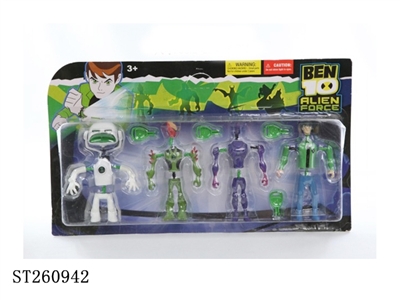 4只装4吋BEN10分体公仔 - ST260942