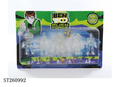 5只装3吋透明BEN10公仔 - ST260992