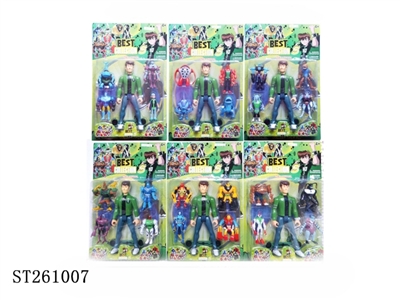 10吋摇摆小班+4.5吋BEN10公仔4只（6款） - ST261007