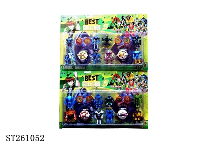 3吋BEN10公仔8只+BEN10发射手表2只（2款） - ST261052