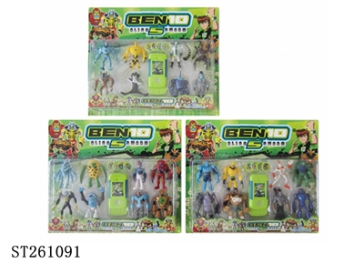 3吋BEN10公仔8只+手机发射器（3款） - ST261091