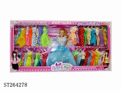 11.5 -inch solid body Barbie 40 sets of dress - ST264278