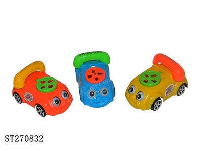 PULL BACK PHONE CAR (CANDY TOY) - ST270832