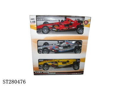 FRICTION CAR WITH LIGHT AND MUSIC (3PCS/BOX, RED/SILVER/YELLOW) - ST280476