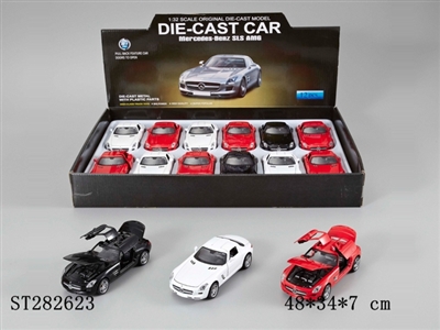 1:32METAL PULL BACK CAR W/LIGHT、MUSIC - ST282623